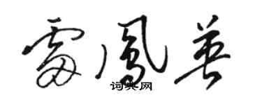 駱恆光雷鳳英草書個性簽名怎么寫