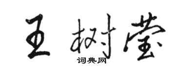 駱恆光王樹瑩行書個性簽名怎么寫