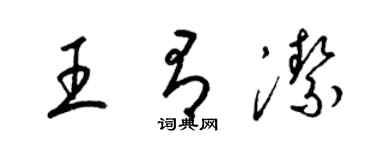 梁錦英王有潔草書個性簽名怎么寫