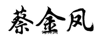 胡問遂蔡金鳳行書個性簽名怎么寫