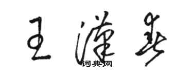 駱恆光王漢春草書個性簽名怎么寫