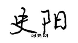 曾慶福史陽行書個性簽名怎么寫