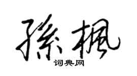 王正良孫楓行書個性簽名怎么寫