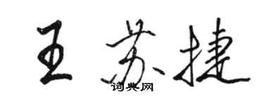 駱恆光王蘇捷行書個性簽名怎么寫