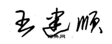 朱錫榮王建順草書個性簽名怎么寫