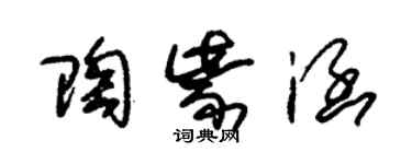 朱錫榮陶紫涵草書個性簽名怎么寫