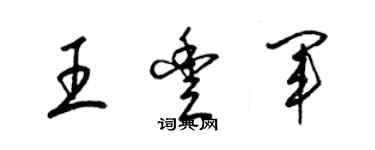 梁錦英王豐軍草書個性簽名怎么寫