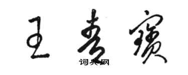 駱恆光王青寶草書個性簽名怎么寫