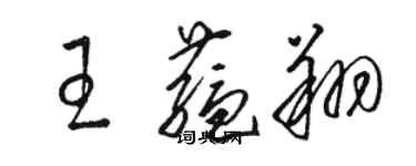 駱恆光王蘊翔草書個性簽名怎么寫