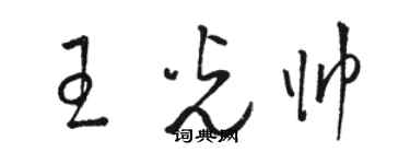 駱恆光王光帥草書個性簽名怎么寫