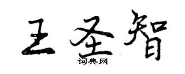 曾慶福王聖智行書個性簽名怎么寫