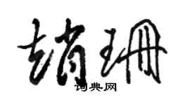 駱恆光趙珊草書個性簽名怎么寫