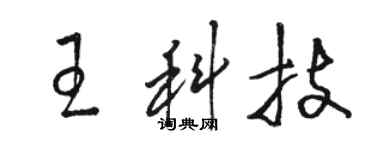 駱恆光王科技草書個性簽名怎么寫