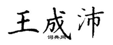 丁謙王成沛楷書個性簽名怎么寫