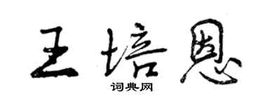 曾慶福王培恩行書個性簽名怎么寫