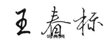 駱恆光王春標行書個性簽名怎么寫