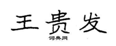 袁強王貴發楷書個性簽名怎么寫