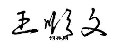 曾慶福王順文草書個性簽名怎么寫