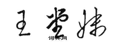 駱恆光王堂妹草書個性簽名怎么寫