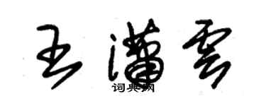 朱錫榮王瀟雲草書個性簽名怎么寫