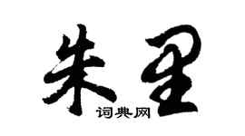胡問遂朱里行書個性簽名怎么寫