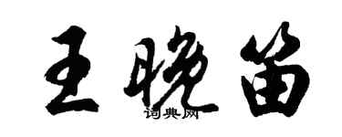 胡問遂王晚笛行書個性簽名怎么寫