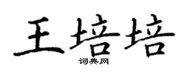 丁謙王培培楷書個性簽名怎么寫