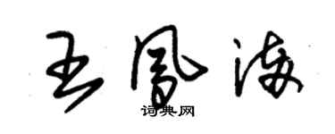 朱錫榮王鳳滿草書個性簽名怎么寫