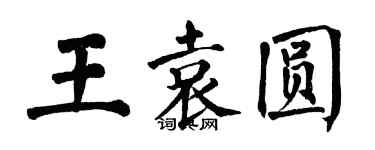 翁闓運王袁圓楷書個性簽名怎么寫