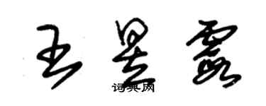 朱錫榮王昱霞草書個性簽名怎么寫