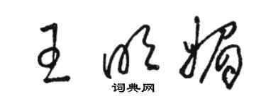 駱恆光王明媚草書個性簽名怎么寫