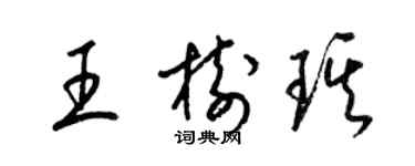 梁錦英王樹琪草書個性簽名怎么寫