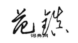 駱恆光范鎮草書個性簽名怎么寫