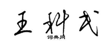 梁錦英王科民草書個性簽名怎么寫