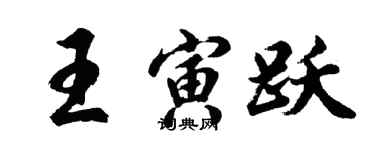 胡問遂王寅躍行書個性簽名怎么寫