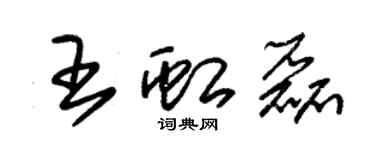 朱錫榮王虹磊草書個性簽名怎么寫