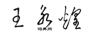 駱恆光王永煌草書個性簽名怎么寫