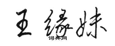 駱恆光王緣妹行書個性簽名怎么寫