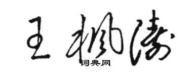 駱恆光王楓濤草書個性簽名怎么寫