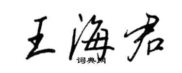 王正良王海君行書個性簽名怎么寫