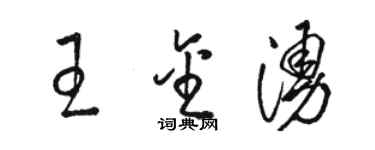 駱恆光王金涌草書個性簽名怎么寫