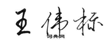 駱恆光王偉標行書個性簽名怎么寫