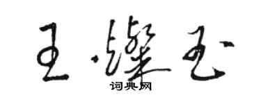 駱恆光王燦玉草書個性簽名怎么寫