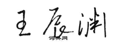 駱恆光王辰淵草書個性簽名怎么寫