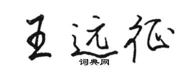 駱恆光王遠征行書個性簽名怎么寫