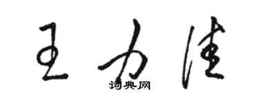 駱恆光王力佳草書個性簽名怎么寫