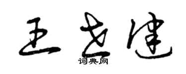 曾慶福王世健草書個性簽名怎么寫