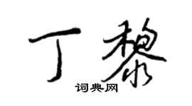 王正良丁黎行書個性簽名怎么寫