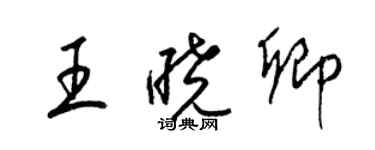 梁錦英王曉卿草書個性簽名怎么寫