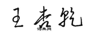 駱恆光王杏乾草書個性簽名怎么寫